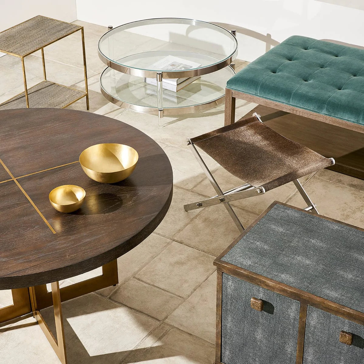 Acrylic & Silver Round Coffee Table