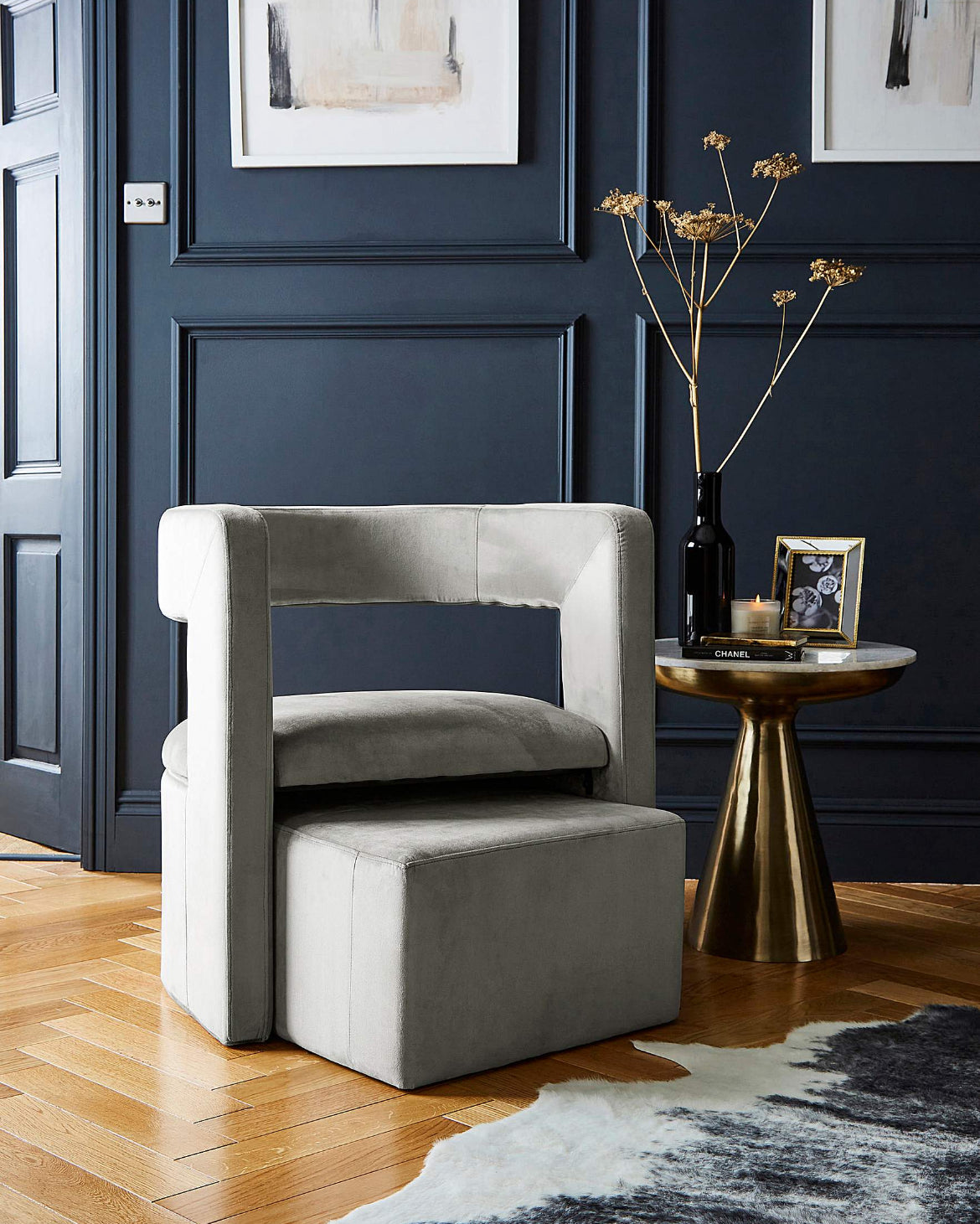 Blair Accent Chair & Footstool