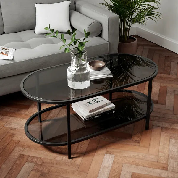 Black Oval Coffee Table