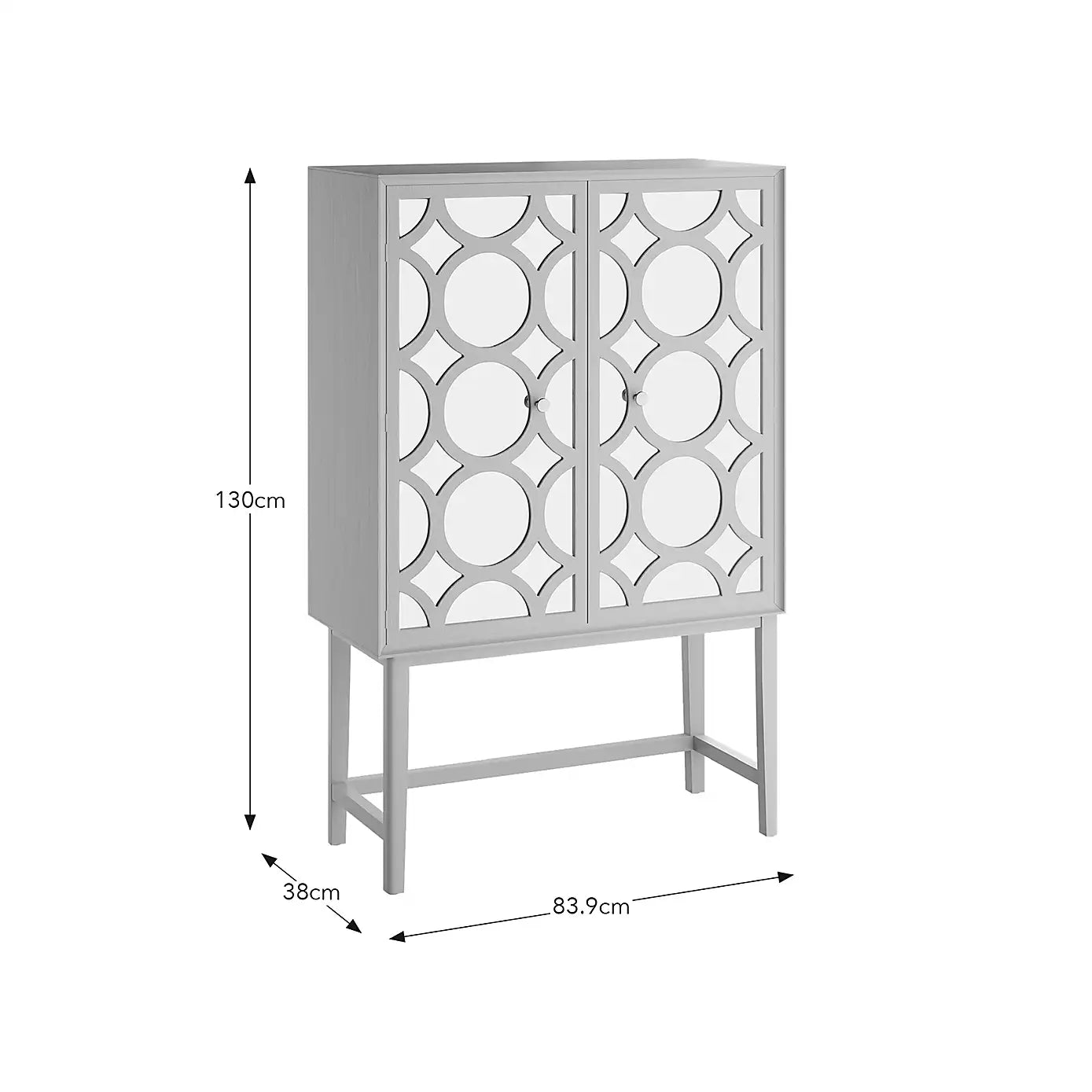 Stylish Grey Drinks Cabinet