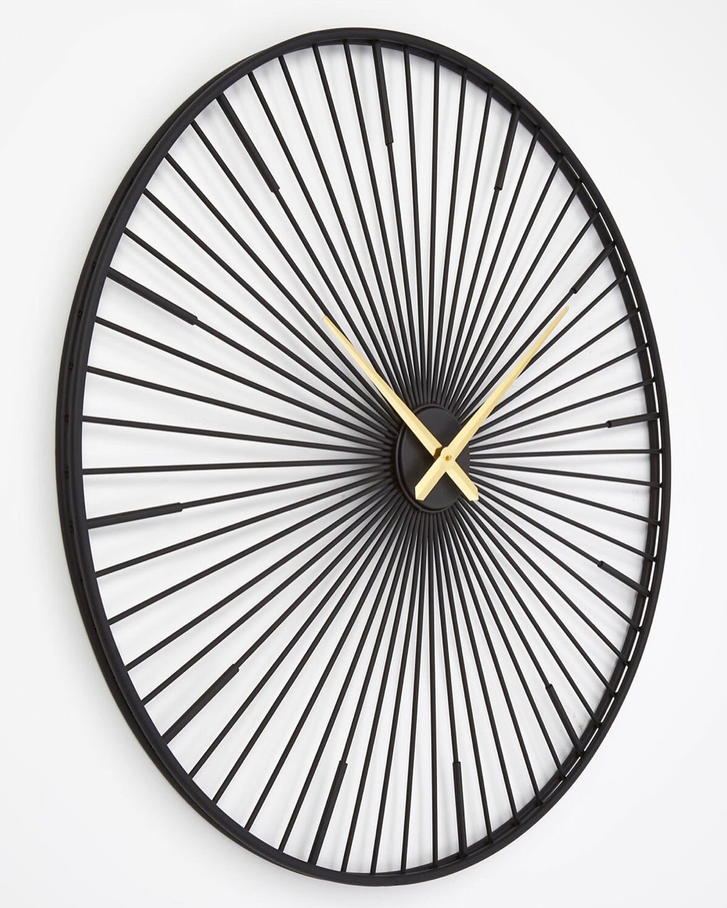 100cm Black Wired Wall Clock