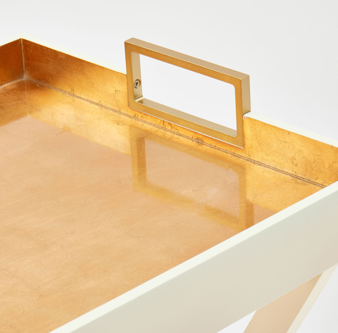 Cream & Gold Accent Tray-Table