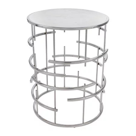 Round Asymmetric Marble Table