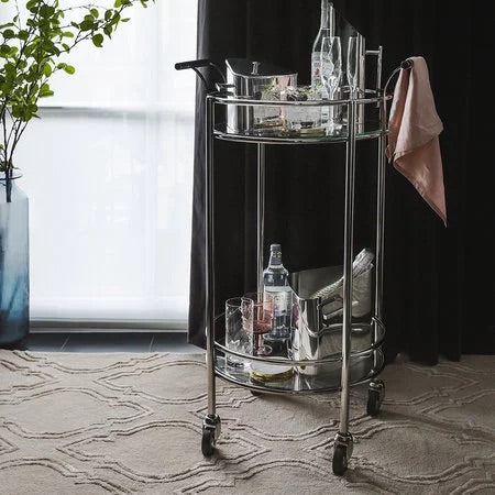 Silver Drinks Trolley
