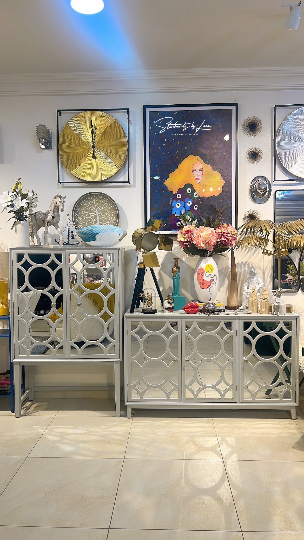 Stylish Grey Drinks Cabinet