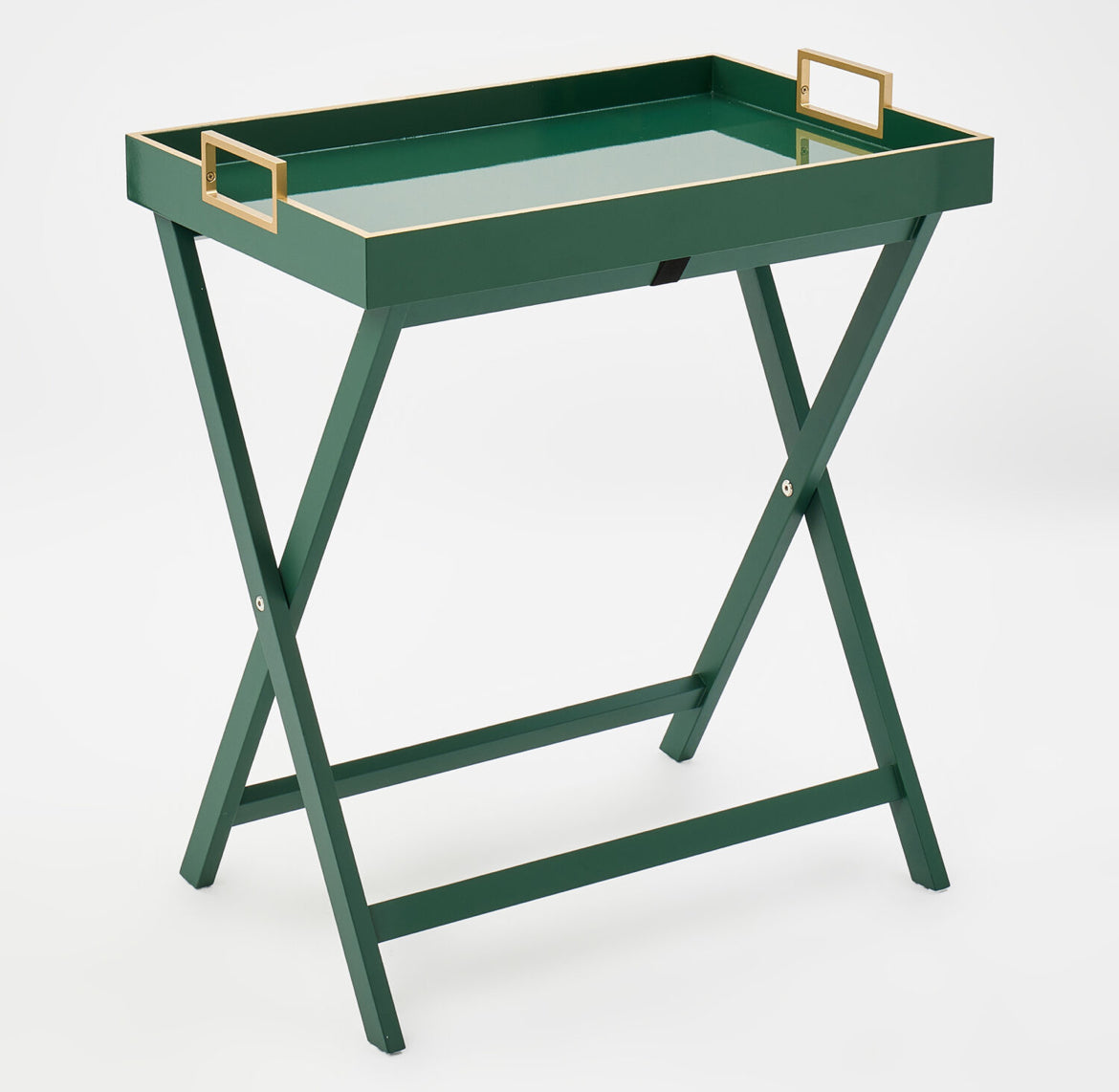 Green Accent Tray Table