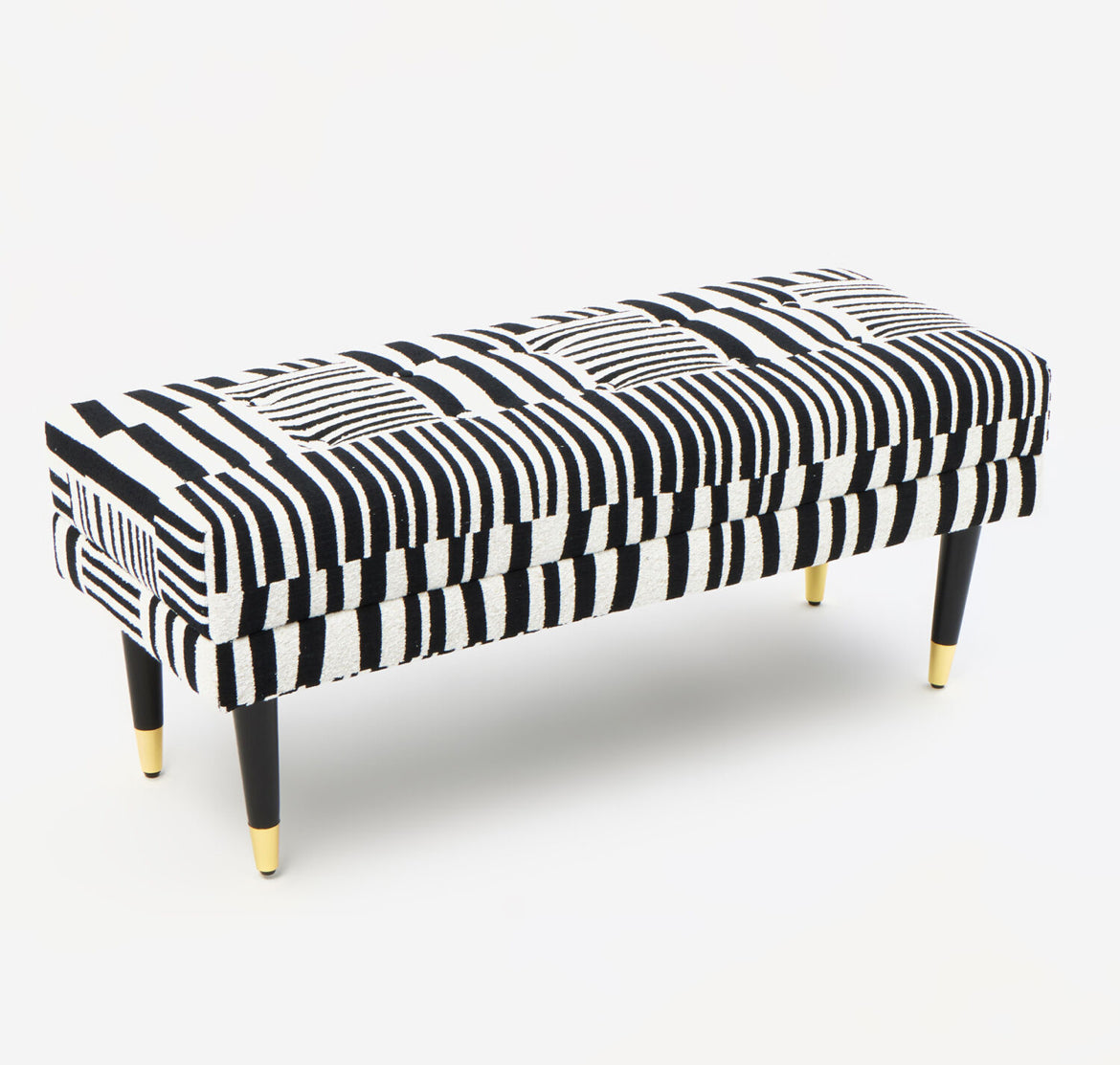 Monochrome chaise lounge bench