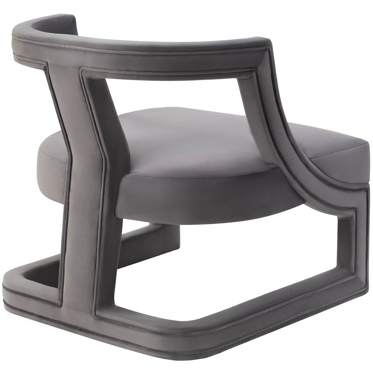 Grey Open-back Accent Chair