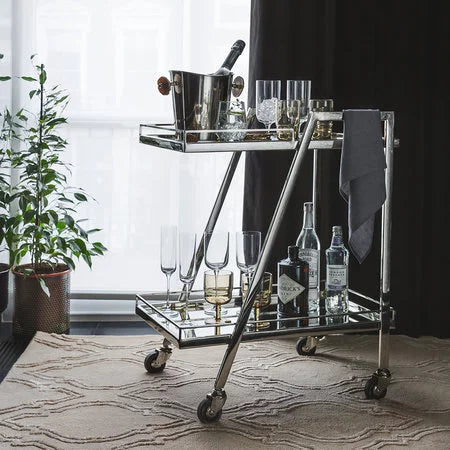 Silver Bar Cart