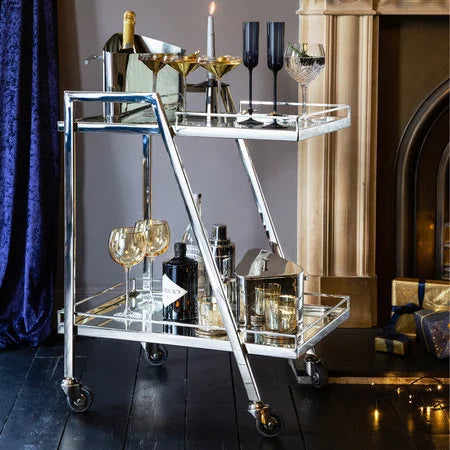 Silver Bar Cart