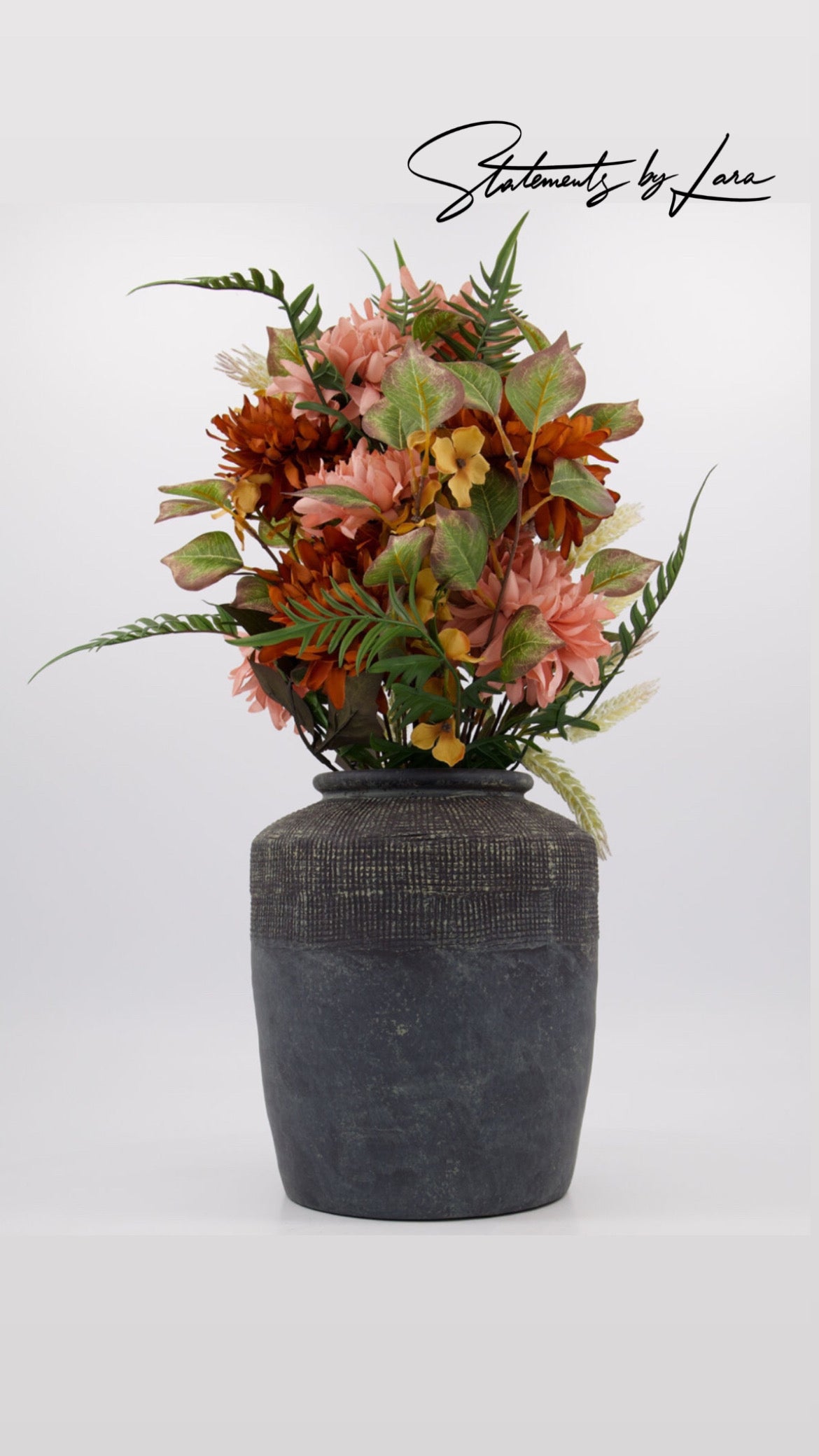 Decorative Florals in Black Vase