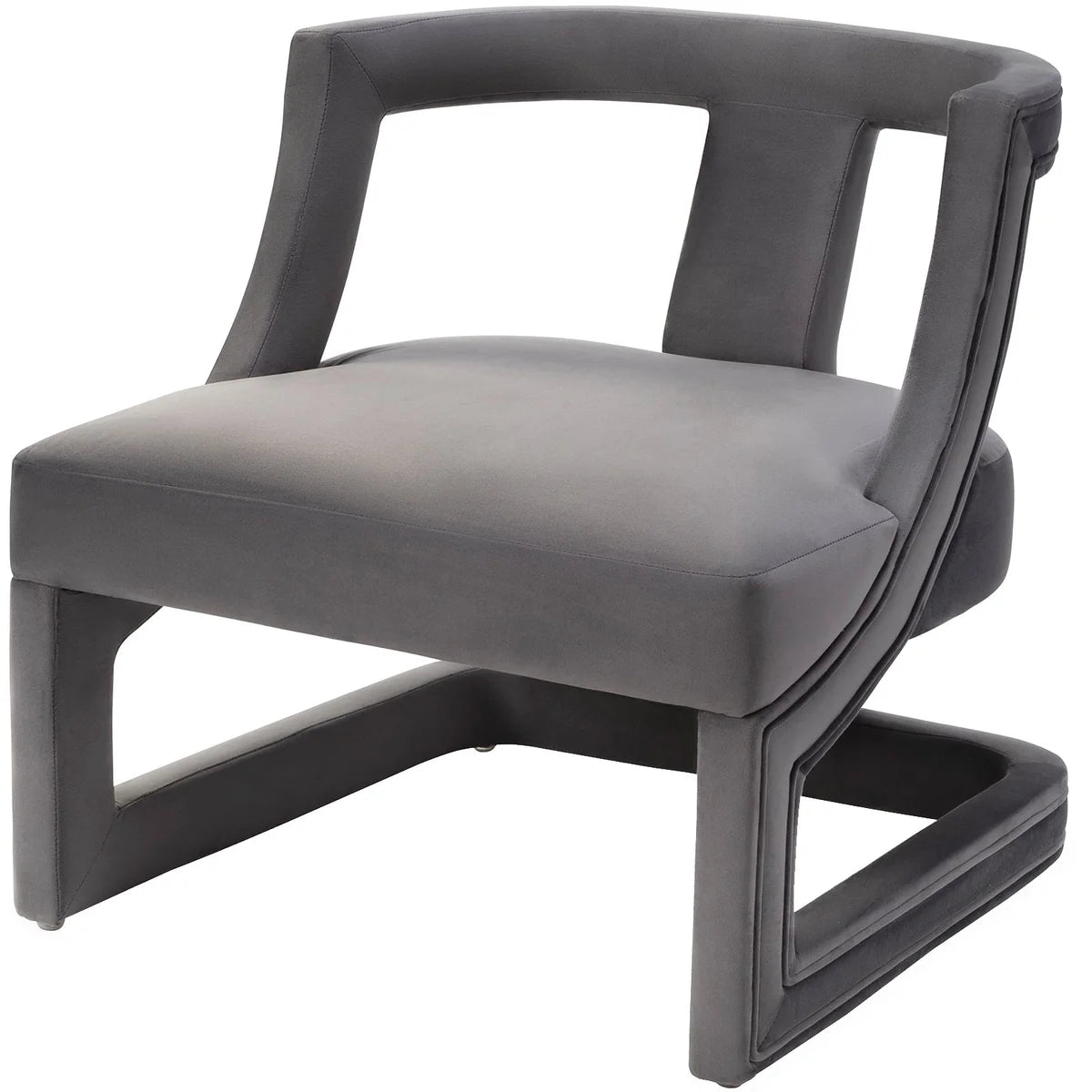 Grey Open-back Accent Chair