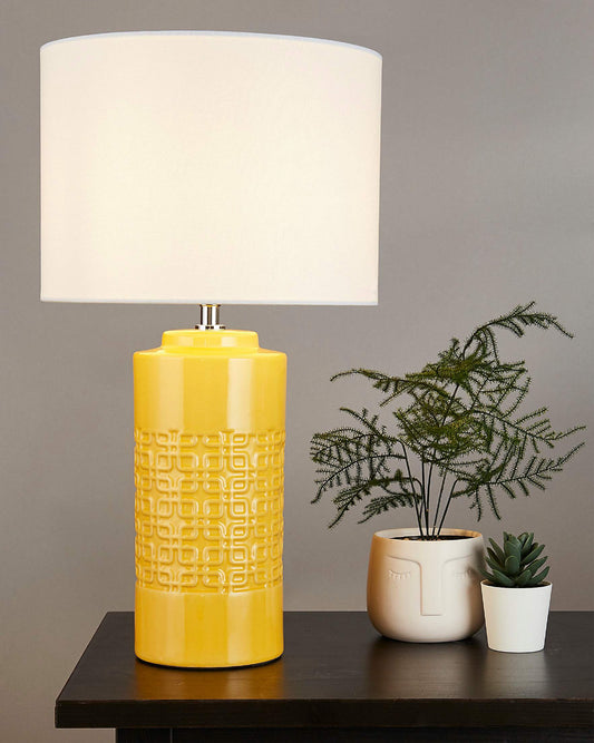 Yellow Ceramic Table Lamp