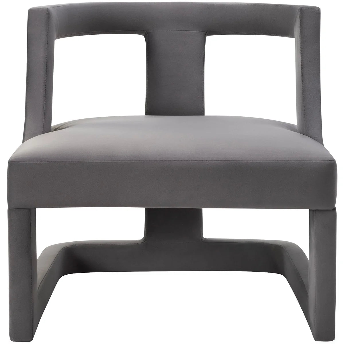 Grey Open-back Accent Chair