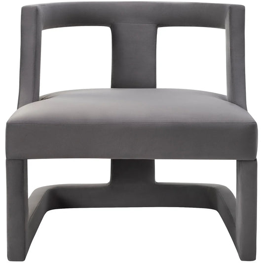 Grey Open-back Accent Chair