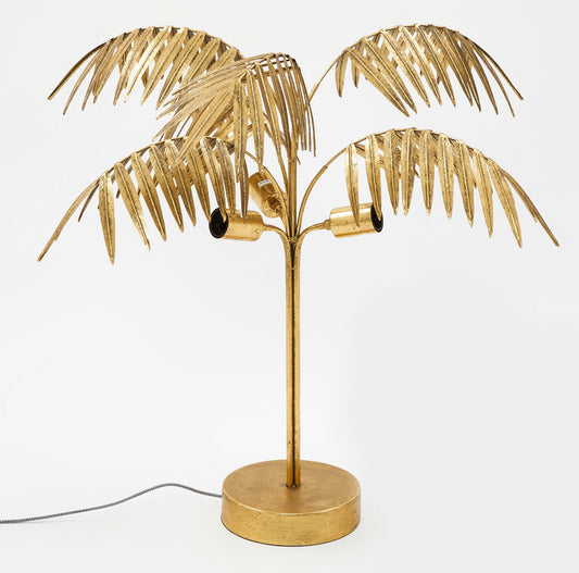 Gold Palm Tree Table Lamp