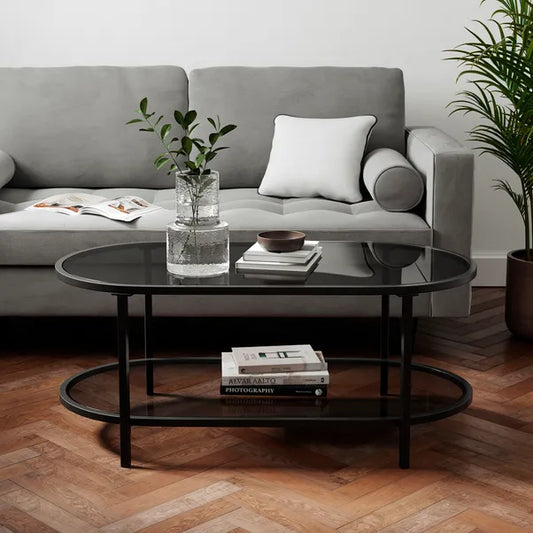 Black Oval Coffee Table