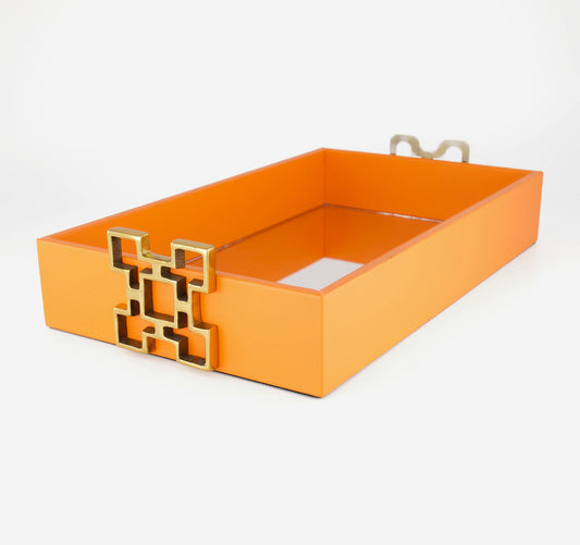 Orange Decorative Tray