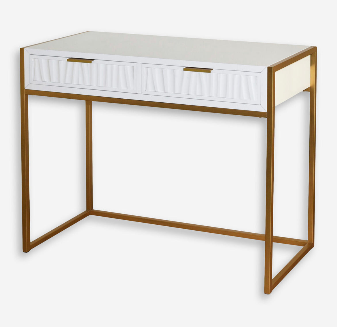 White & Gold Console Dressing Table