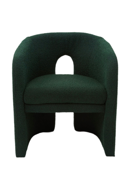 Green Boucle Accent Chair