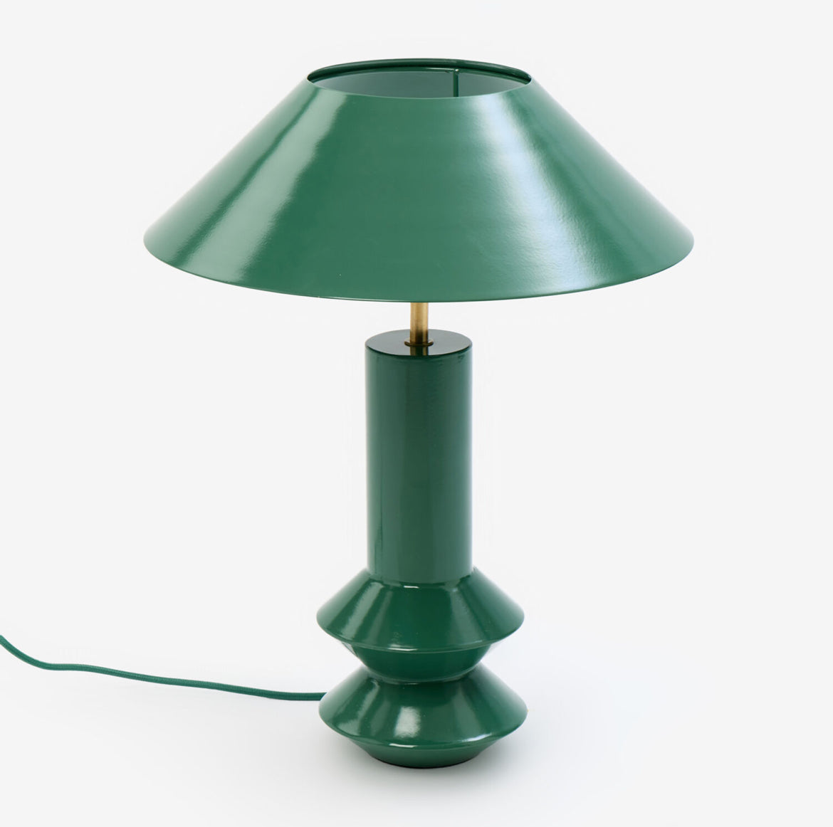 Green Enamel Table Lamp