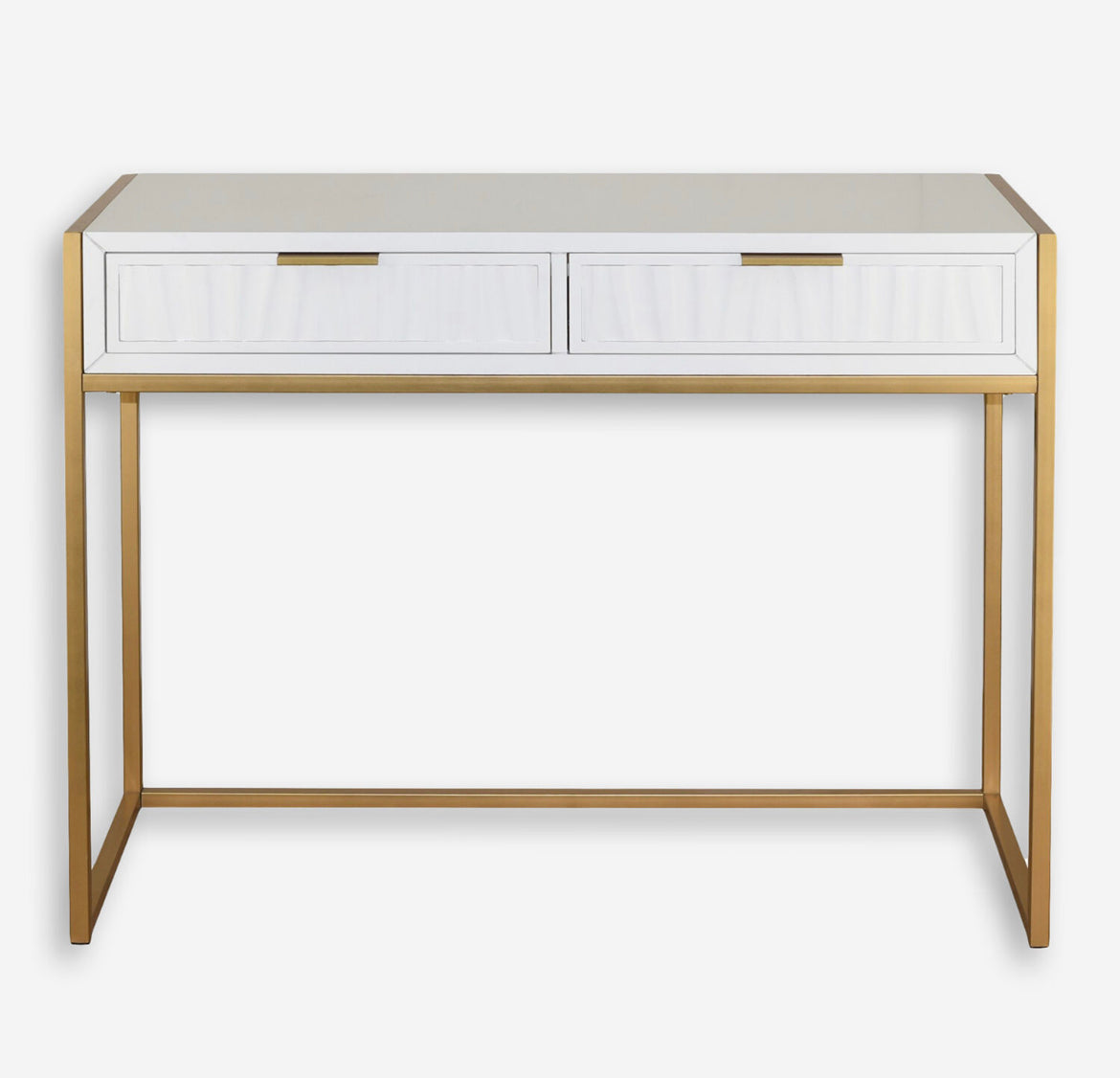 White & Gold Console Dressing Table